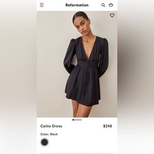 Caitie dress. Black reformation dress - never been worn!